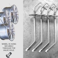 Alloy wheel hooks set of 4 powder coating hangers spraying 10 inch long