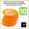 Jtape Fine Line Masking Tape High Temperature Precision Car Modelling 3mm x 55 Metre PK10