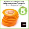 Jtape Fine Line Masking Tape High Temperature Precision Car Modelling 3mm x 55 Metre PK5