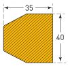 TRAFFIC-LINE SURFACE PROTECTION-1,000mm LENGTHS-SELF ADHESIVE-TRAPEZE 40/35-YELLOW/BLACK - Image 3