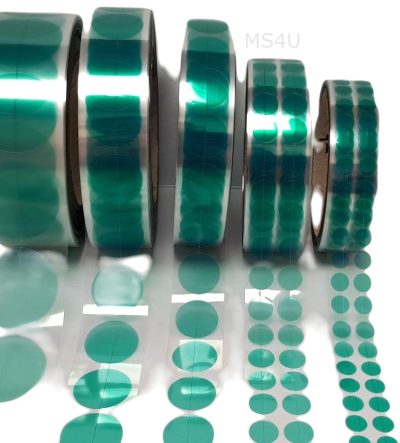 25mm x 1000 dots Green High Temperature powder coating and painting Polyester discs