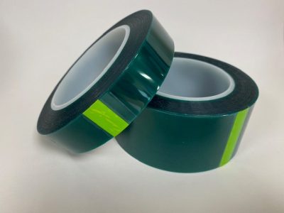 6.5mm x 66m Green High Temperature powder coating and painting Polyester tape - Image 2