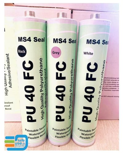 12 x MS4Seal PU 40 FC polyurethane adhesive sealant 300ml Black