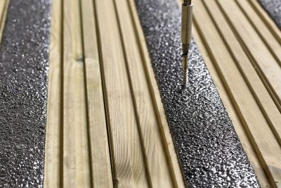 90mm Wide x 1m Long Anti Slip GRP Decking Strip Black - Image 4
