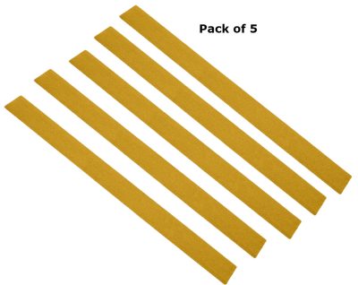 50mm Wide x 600mm Long Anti Slip GRP Decking Strip Yellow Pack of 5