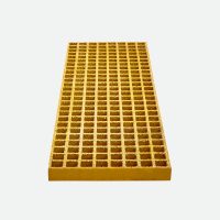 GRP Waffle Boards 996 x 310 x 25mm Sq Grit Top - Yellow (Sold in Pairs)