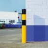 BLACK BULL Heavy Duty Bollard Type L 159mmØ x 1,600mmH(400 U/Grnd.) Hot Dip Galvanised + Powder Coated Yellow/Black