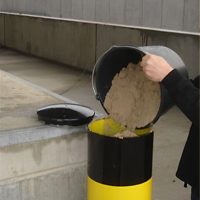 BLACK BULL Heavy Duty Bollard Type XXL 273mmØ x 1,200mmH Hot Dip Galvanised + Powder Coated Yellow/Black