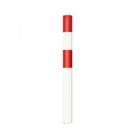 BLACK BULL Heavy Duty Bollard Type S 90mmØ x 1,600mmH(400 U/Grnd.) Hot Dip Galvanised + Powder Coated - Red/White