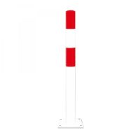 BLACK BULL Heavy Duty Bollard Type S 90mmØ x 1,200mmH Hot Dip Galvanised + Powder Coated Red/White