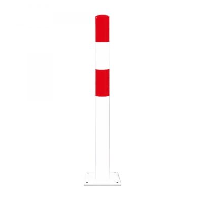 BLACK BULL Heavy Duty Bollard Type S 90mmØ x 1,200mmH Hot Dip Galvanised + Powder Coated Red/White