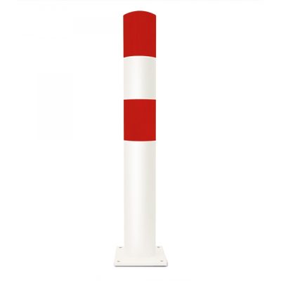 BLACK BULL Heavy Duty Bollard Type L 159mmØ x 1,200mmH Hot Dip Galvanised + Powder Coated Red/White