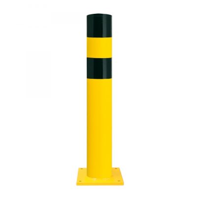 BLACK BULL Heavy Duty Bollard Type XL 194mmØ x 1,200mmH Hot Dip Galvanised + Powder Coated Yellow/Black