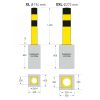 BLACK BULL Heavy Duty Bollard Type XXL 273mmØ x 1,200mmH Hot Dip Galvanised + Powder Coated Yellow/Black - Image 5