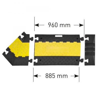 TRAFFIC-LINE Cable/Hose Protection Ramp Large Angled Section Right - Image 4