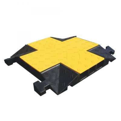 TRAFFIC-LINE Cable Protection Ramp 3 Channel Cross Over Section Black/Yellow