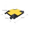 TRAFFIC-LINE Cable Protection Ramp 3 Channel Cross Over Section Black/Yellow - Image 2