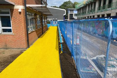 Spaghetti Site Mat PVC 120cm x 12m Yellow