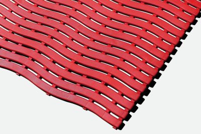 Kumfi Step swimming pool locker room surrounds 60cm x 15m roll Red