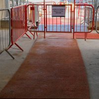 Spaghetti Site Mat PVC 120cm x 12m Red