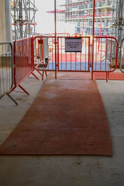 Spaghetti Site Mat PVC 120cm x 12m Red