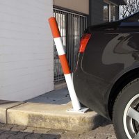 TRAFFIC-LINE Self-righting Barrier Post 76mm diam x 1,000mmH SURFACE FIX red/white