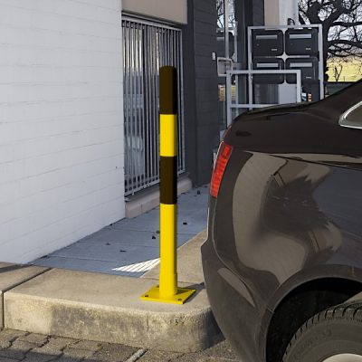 TRAFFIC-LINE Self-righting Barrier Post 76mm diam x 1,000mmH SURFACE FIX black/yellow - Image 5