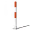TRAFFIC-LINE Self-righting Barrier Post 76mm diam x 1,000mmH SURFACE FIX red/white - Image 4