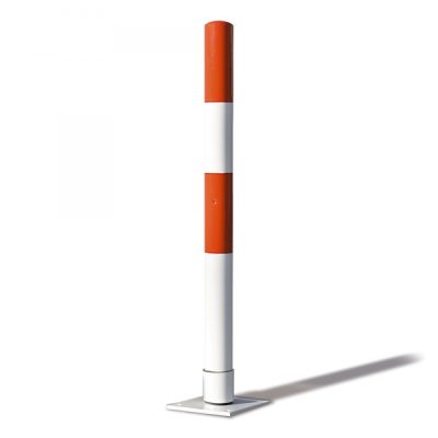TRAFFIC-LINE Self-righting Barrier Post 76mm diam x 1,000mmH SURFACE FIX red/white - Image 4
