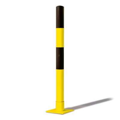 TRAFFIC-LINE Self-righting Barrier Post 76mm diam x 1,000mmH SURFACE FIX black/yellow - Image 4