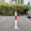 CONTROLLER A Drop Down Post 70 x70mm 1,000mmH for screw anchoring with base plate Galvanised + Powder Coated Red/White - Image 5