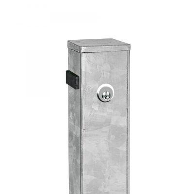 CONTROLLER A Drop Down Post 70 x70mm 1,000mm H - for screw anchoring with base plate Galvanised Finish