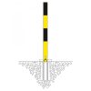 CONTROLLER B Drop Down Post 70 x70mm 1,000mmH for screw anchoring Fixing Galvanised + Powder Coated Red/White - Image 5