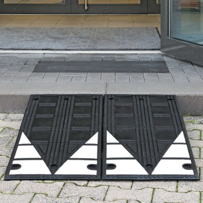 TRAFFIC-LINE Kerb Ramp Large 450 x 1,000 x 75 mm (W x L x H) Black with White Markings - Image 4