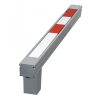 COMMANDER PLUS A Flush Fitting Drop Down Post 70 x70mm x1,000mmH Sub-Surface Fixing Galvanised Finish + Powder Coated Red/White - Image 4
