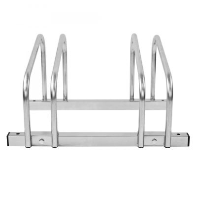 CITY Bicycle Rack BASIC 2 Cycle Capacity 480mm L Galvanised Steel Up to 55mm Tyre Width - Image 2