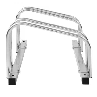 CITY Bicycle Rack BASIC 2 Cycle Capacity 480mm L Galvanised Steel Up to 55mm Tyre Width - Image 3