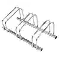 CITY Bicycle Rack BASIC 3 Cycle Capacity 780mm L Galvanised Steel Up to 55mm Tyre Width