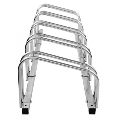 CITY Bicycle Rack BASIC 5 Cycle Capacity 1,380mm L Galvanised Steel Up to 55mm Tyre Width - Image 3
