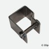 Stainless Steel C Clip for 25mm Grating c/w fixing bolt