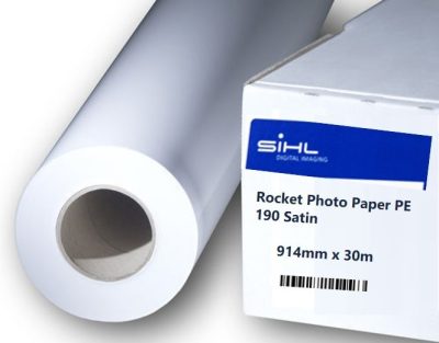 Rocket Photo Paper PE 190 Satin 914mm x 30m