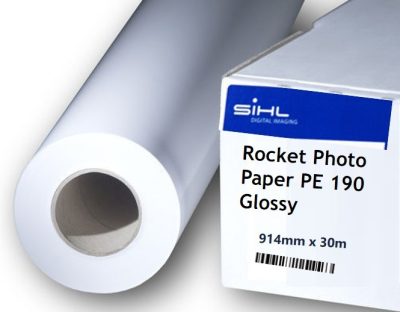 Rocket Photo Paper PE 190 Glossy 914mm x 30m