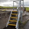 600mm x 345mm x 55mm Anti-Slip GRP Stair Treads Black/Yellow Covers - Image 3