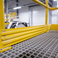 Non slip GRP grating panels 25mm thick 996mm x 996mm Grey