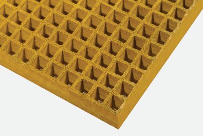 Non slip GRP grating panels 38mm thick 3010mm x 996mm Yellow