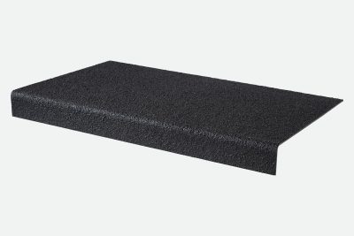 600mm x 345mm x 55mm Anti-Slip GRP Stair Treads Black Covers