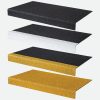 600mm x 345mm x 55mm Anti-Slip GRP Stair Treads Black/Yellow Covers - Image 2