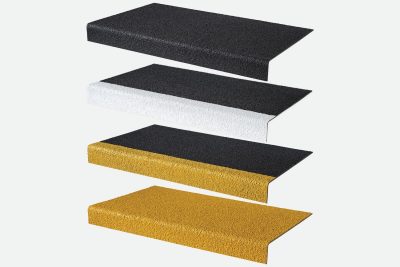 600mm x 345mm x 55mm Anti-Slip GRP Stair Treads Black Covers - Image 3