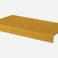 600mm x 345mm x 55mm Anti-Slip GRP Stair Treads Yellow Covers