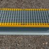 GRP Step Over Platform 1220 x 1220 x 238mm (200mm clearance) Grey/Yellow